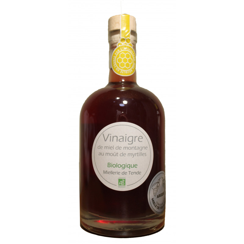 Honey vinegar with blueberry must