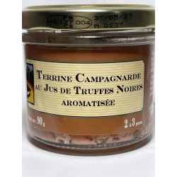 Terrine campagnarde au jus de truffes noires aromatisée
