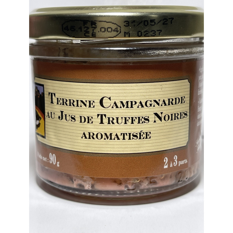 Terrine campagnarde au jus de truffes noires aromatisée